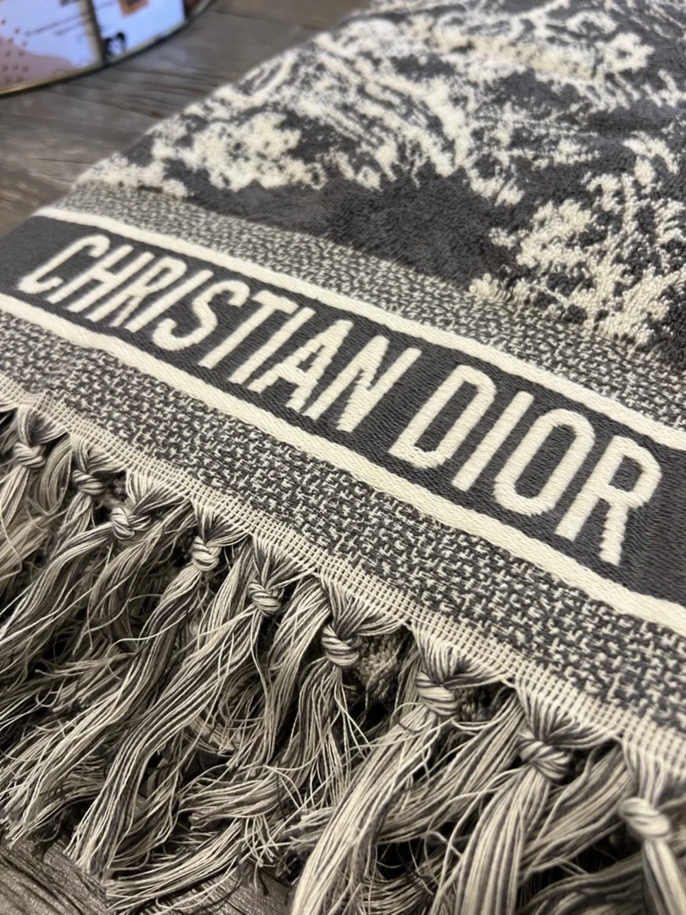Dior Black and White Christian Dior Decorative Bath Towel